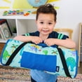 thumbnail image 3 of Wildkin Modern Nap Mat with Elastic Corner Straps for Toddler Boys and Girls, Daycare and Preschool (Dinosaur Land Blue), 3 of 9
