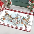 thumbnail image 4 of Alfombrilla de Papá Noel para el suelo, decorativa para las fiestas navideñas, para la entrada al hogar, resistente al desgaste, 4 of 6