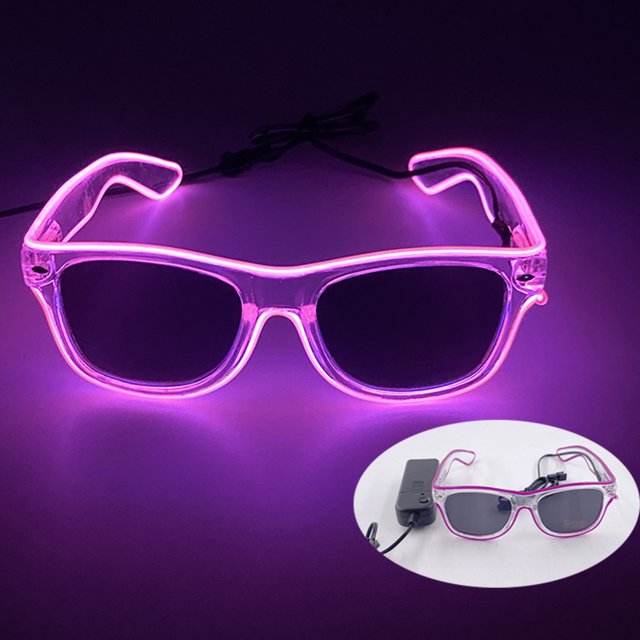 Gafas luminosas de neón LED para fiesta de disfraces, decoración de fiesta, DJ, Club, accesorios de rendimiento, cambio de Color