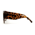thumbnail image 4 of Mens Curved Top Large Shield Racer Sunglasses Tortoise Clear Brown, 4 of 4