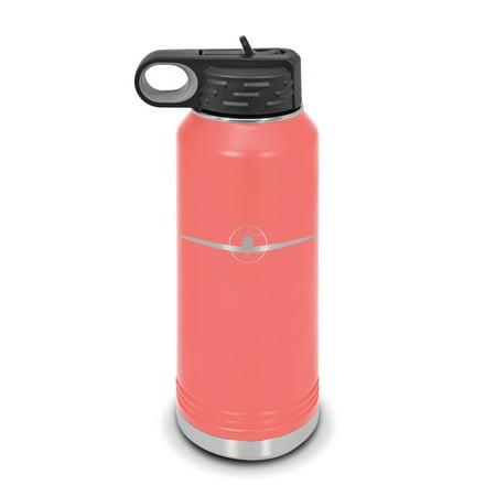 

Supermarine Spitfire IX Water Bottle 32 oz - Laser Engraved w/ Flip Top Removable Straw - Polar Camel - Stainless Steel - Vacuum Insulated - Double Walled - Drinkware Bottles - fighter - Coral
