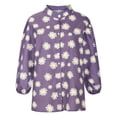 thumbnail image 4 of Pntutb Blusa de manga larga con botones sueltos para mujer, informal, a la moda, con solapa Pntutb Pntutb-4888, 4 of 8