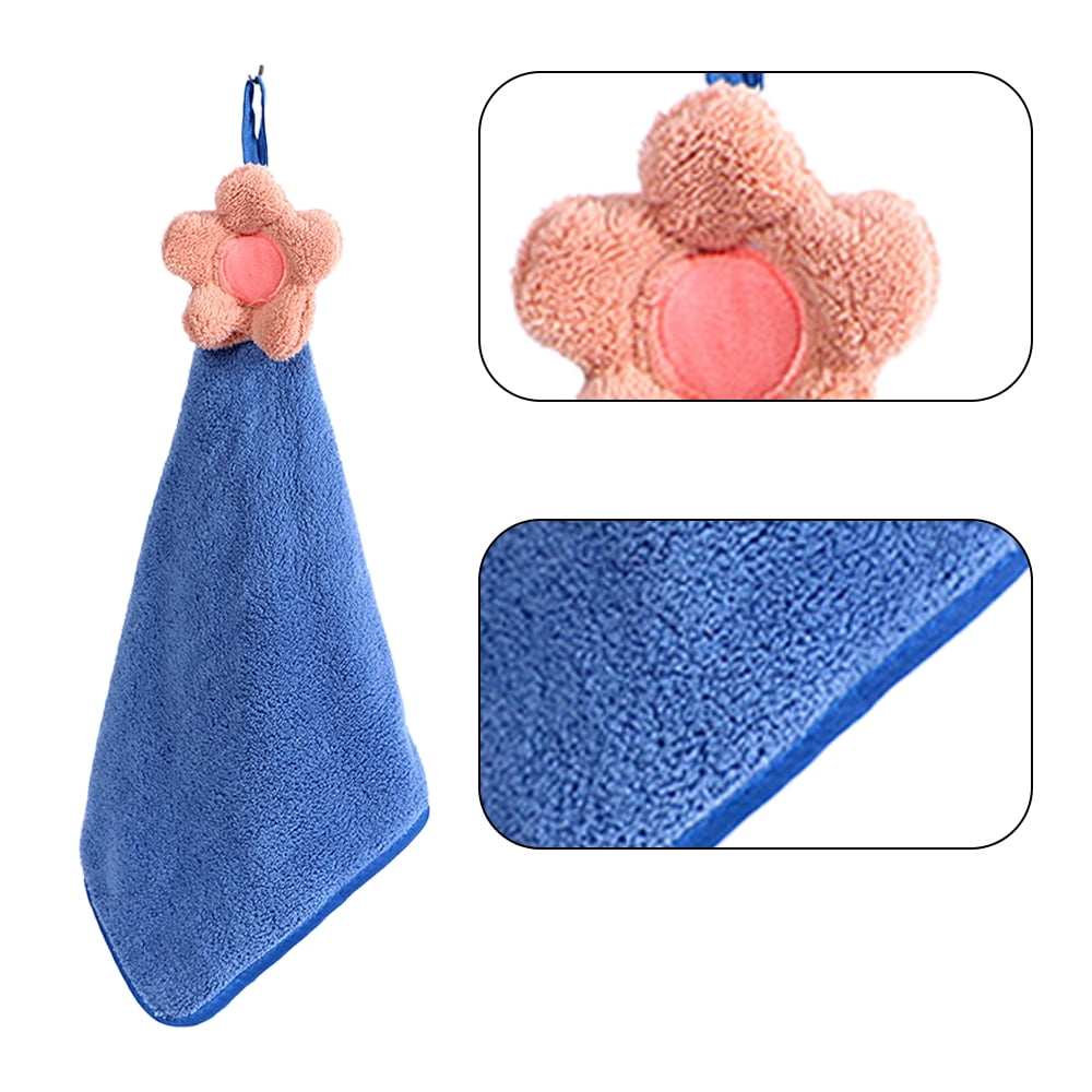 Cfxnmzgr Towel Hand Towel with Hanging Loop Kitchen Hand Towels with Hanging Loop Kids Towels Hand Kitchen Soft and Skin Friendly Super Absorbent