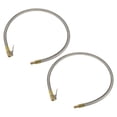 thumbnail image 1 of Unique Bargains 2pcs Stainless Steel 10cm Air Chuck Inflator Compressor Pump Extension Hose for Car Motorbike Quick Connect, 1 of 7