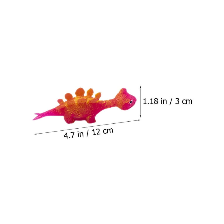 Nuolux 6pcs Dinosaur Finger Ejection Relief Toy Dinosaur Slingshot Toys for Kids, Size: 12 cm