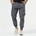 thumbnail image 2 of LIUJUNSHOP Denim Cargo Pants for Men Men's Cargo Pants Work Trousers with Multiple Tooling Pockets for Outdoor, 2 of 7