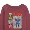 thumbnail image 3 of Marvel Thor - Action Figure - Women's French Terry Pullover Long Sleeve Shirt, 3 of 5