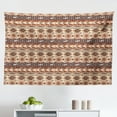 thumbnail image 1 of Colorful Tapestry, Native Culture Geometric Motif Pattern, Fabric Wall Hanging Decor for Bedroom Living Room Dorm, 2 Sizes, Brown Cinnamon Orange, by Ambesonne, 1 of 1