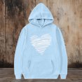 thumbnail image 6 of WQNVRNR Kids Valentine's Day Hoodie- Fleece-Lined Heart Long Sleeve Casual Sweatshirt with Pocket Light Blue Size 5, 6 of 6