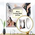 thumbnail image 3 of Designart "Fluid Stone in Black and Gold" Abstract Marble Square Mirror For Wall Decor - Large Black Square Mirror Printed Wall Decor - Modern Square Living Room Mirror, 3 of 5