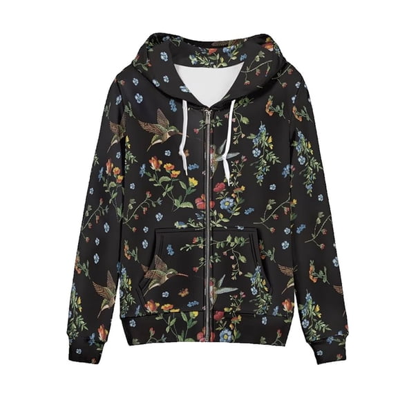 Women Hooded Sweatshirt Cozy Long Sleeve Pullover Hoodie with Front Pocket Activewear Jacket Black