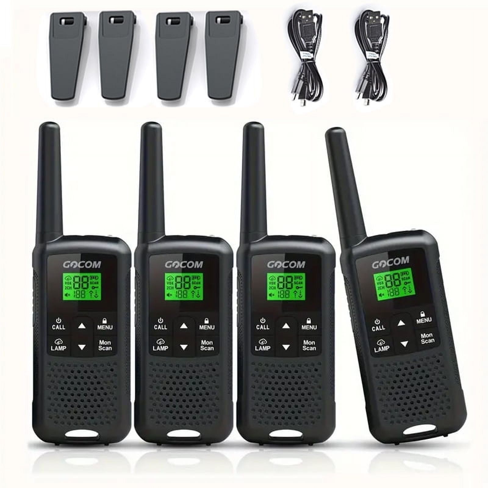 NXGKET Rechargeable Walkie Talkies 4 Pack, 22 Channel Long