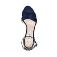 thumbnail image 3 of NINA Womens Navy Crisscross Straps Ankle Strap Padded Venus Round Toe Stiletto Buckle Leather Dress Sandals Shoes 7 M, 3 of 4
