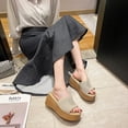 thumbnail image 4 of Sandalias de moda para mujer, zapatillas casuales de suela gruesa para personas de verano perezosas Wmkox8yii hj789, 4 of 9