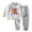 Gray, variant on Odeerbi Infant Boys Girls Pajama Sets Soft Cotton Long Johns Cartoon Printed Base Layer Set Fashion Thermal Underwear Set Collar Long Sleeve Tops Printed Long Pants Outfit Sets Blue