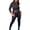Black, variant on KIHOUT Women's Hooded Long Sleeve Slim Zipper Sports Casual Suit