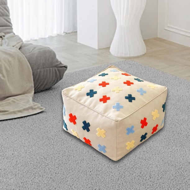 Cojín de suelo, cojín para asiento, decorativo, colorido, para reposapiés, cojín de meditación para silla, sofá, adultos, niños, balcón, oficina cálido A