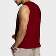 thumbnail image 3 of Mens Big Tall Tank Shirts Tops Athletic Blouses Quick Dry Casual Retro Muscle Sleeveless V Neck Solid Color Vacation Beach Gym Workout Shirts Summer Saving Clearance, 3 of 6