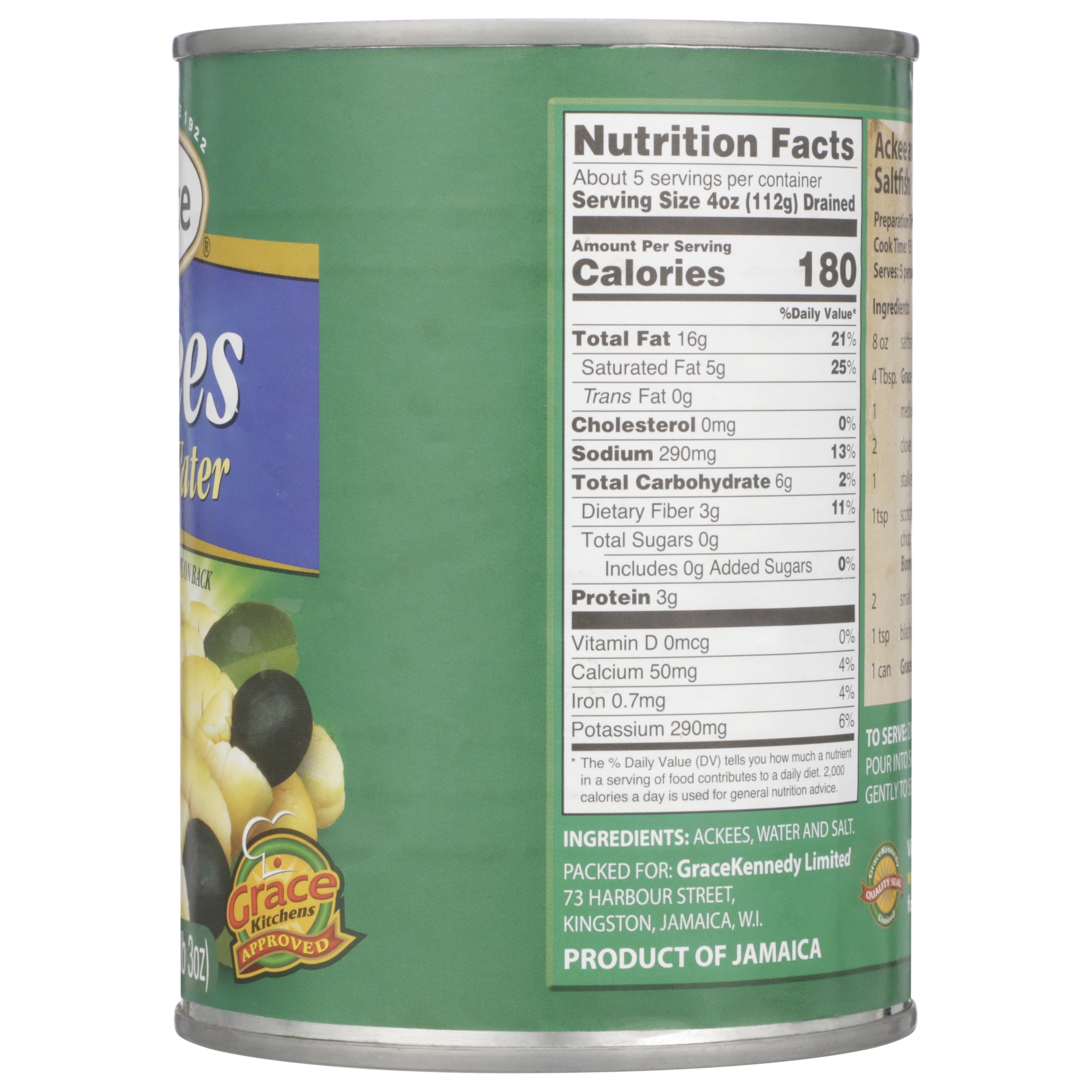 (2 pack) Grace Ackee 18.3 oz Can