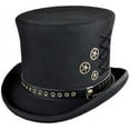 thumbnail image 2 of Different Touch 100% Wool Felt Victorian Mad Hatter Steampunk 6" Tall Magic Top Hats, 2 of 4