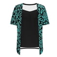 thumbnail image 6 of Weiqiqre T Shirts for Women Tunic Tops For Leggings Short Sleeve Shirts Botton Up Casual Ruched Blouses Clothes, 6 of 7