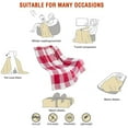 thumbnail image 6 of Qiweii Double-Sided Fleece Plaid Flannel Blanket Thick Warm Soft Printed Sofa Office Blanket Heavy Duty Gift for Home Travel, 6 of 6