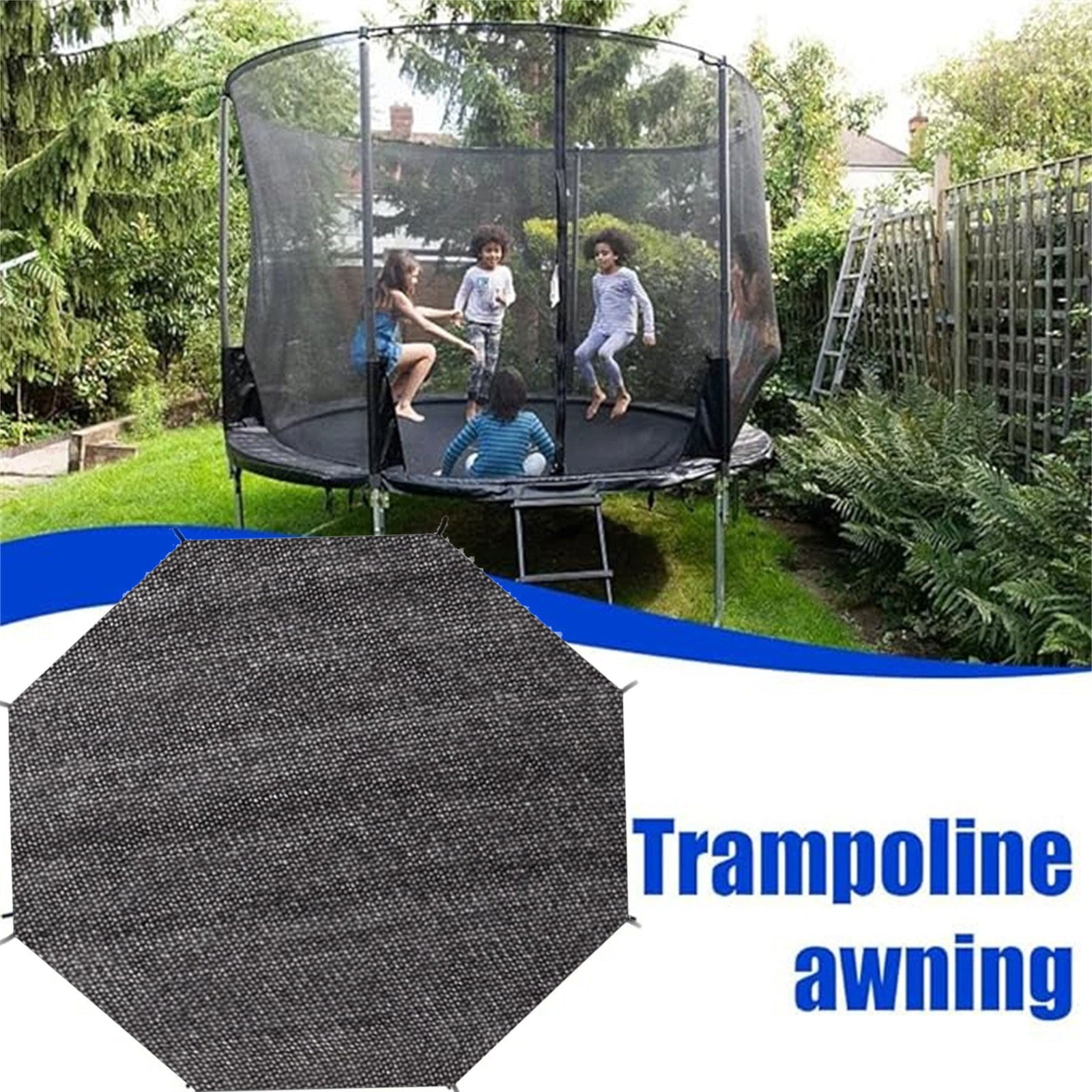 Nkmbld Shade Cloth Trampoline Sun Shade Cover 10ft Sun-Protection Trampolines Antis Trampoline Cover Accessories for Patio Canopy Garden Pergola Greenhouse Car Barn Kennel