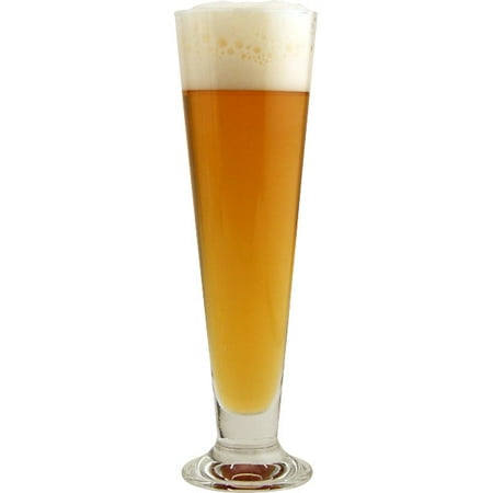 Bormioli Rocco Glass Pilsner Glass - Bormioli Rocco Palladio Footed Pilsner Beer Glasses - 13 oz - Set of 6
