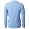 thumbnail image 3 of H2H Mens Casual Henley Long Sleeve Waffle Cotton T-Shirts HEATHERSKY US M/Asia L (CMTTL0104), 3 of 6