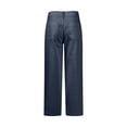 thumbnail image 5 of Yuhangmm Women's Pants Summer High Waist Straight Leg Button Wide Leg Pants For Casual Comfortable Trousers Navy XXL, 5 of 5