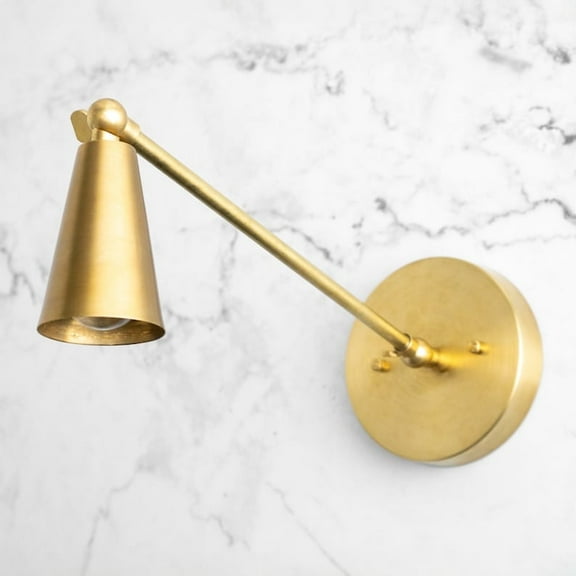 Brass Cone Sconce - Wall Sconce Light - Swing Arm Sconce - Art Deco Sconce - Modern Sconce - Art Deco Lighting - Model No. 6341