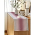 thumbnail image 5 of Table Runner 120 Inches Long for Kitchen Dining, Pink Grey Ombre Dresser Scarf Farmhouse, Dining Table Decorations for Wedding/Parties, Farmhouse Gradient Minimalist 13 x 120 In, 5 of 8