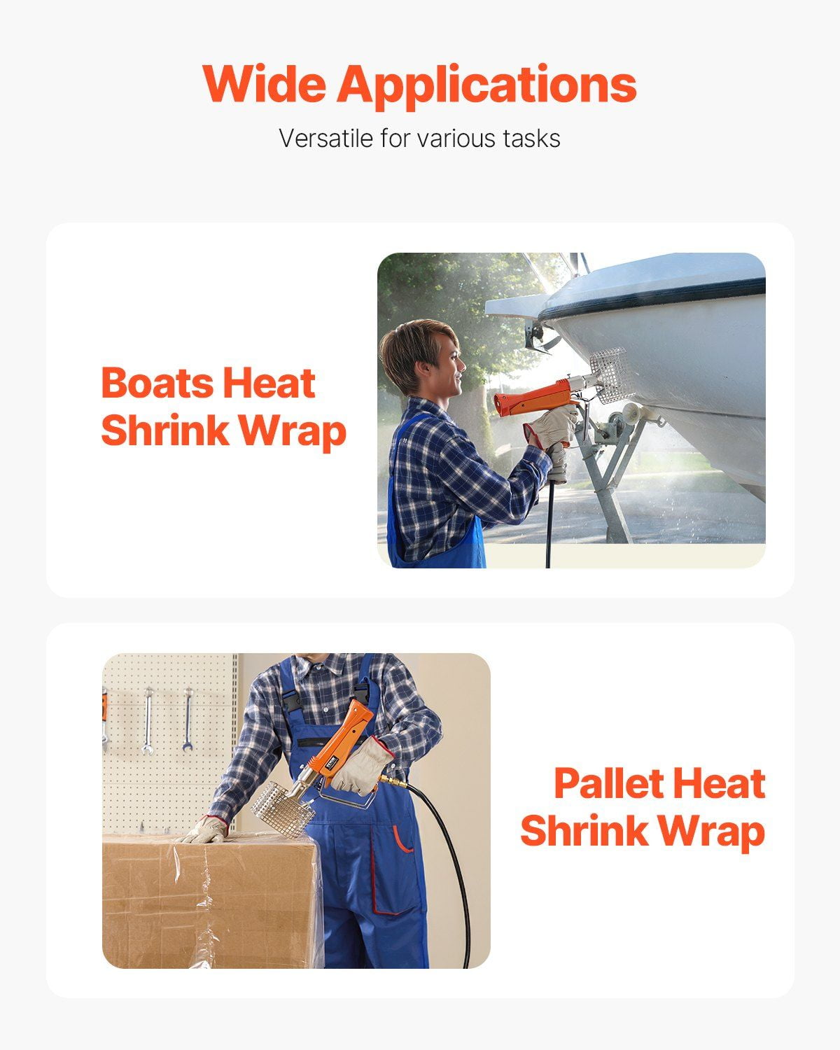 Propane Heat Gun Up to 187,660 BTU Hot Air Gun with Adjustable Regulator and Carry Case, Powerful Shrink Wrapping Tool for PO, PE, PVC, Pallet Packaging, Boat Shrink Film, and Industrial Applications