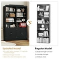 thumbnail image 6 of Homfa 73'' Tall Bookcase with 4 Doors, 6-Tier 8 Cubes Display Bookshelf, Double Row Bookcase with Adjustable Shelves for Living Room Home Office, Black, 6 of 7