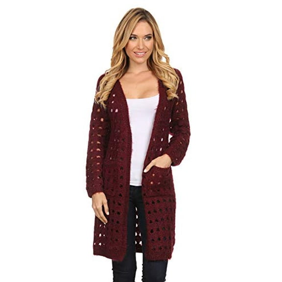 High Secret Women's Trendy Knit Open Trench Cardigan With Pockets