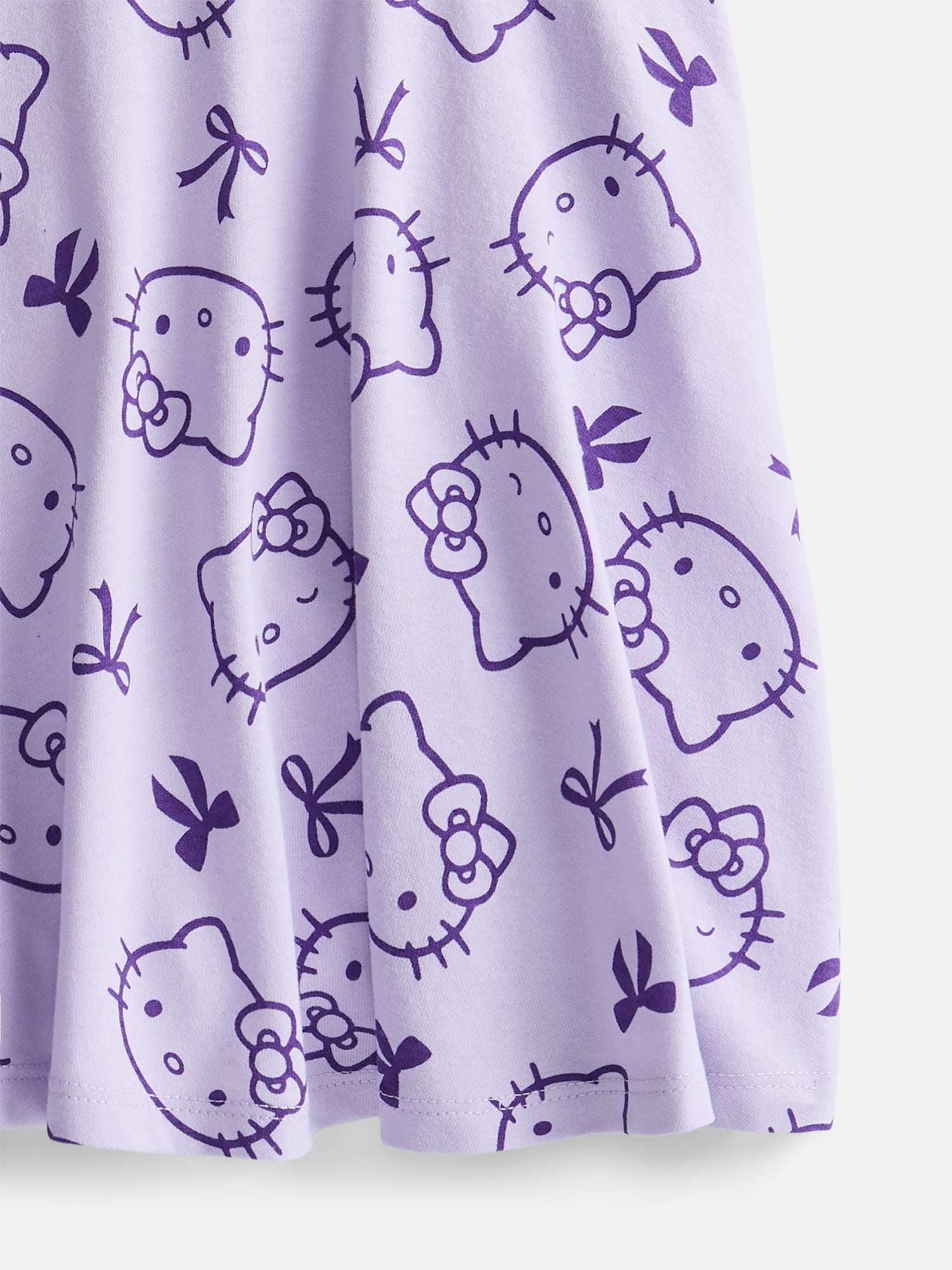 Hello Kitty Girls Print Skater Dress with Short Sleeves, Sizes 4-12