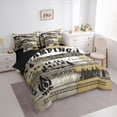 thumbnail image 2 of Catabedysis Rustic Camping 7 Pieces Full Size Bedding Sets,Camper Tent Print Full Size Bed in a Bag For Boys,Brown Beige,Black Reversible, 2 of 7