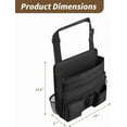 thumbnail image 3 of Car Front Seat Organizer for Paperwork File Laptop Mobile Office, Multi Compartment Storage Bag with Cup Holder and Adjustable Strap for Car Work Truck Van, 3 of 6