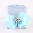 thumbnail image 5 of Newborn Hospital Hat Infant Baby Hat Cap with Big Bow Soft Cute Knot Nursery Beanie (1 or 3 Pack Bow Knit Rhinestone Ribbon/ 0-3 Month), 5 of 7