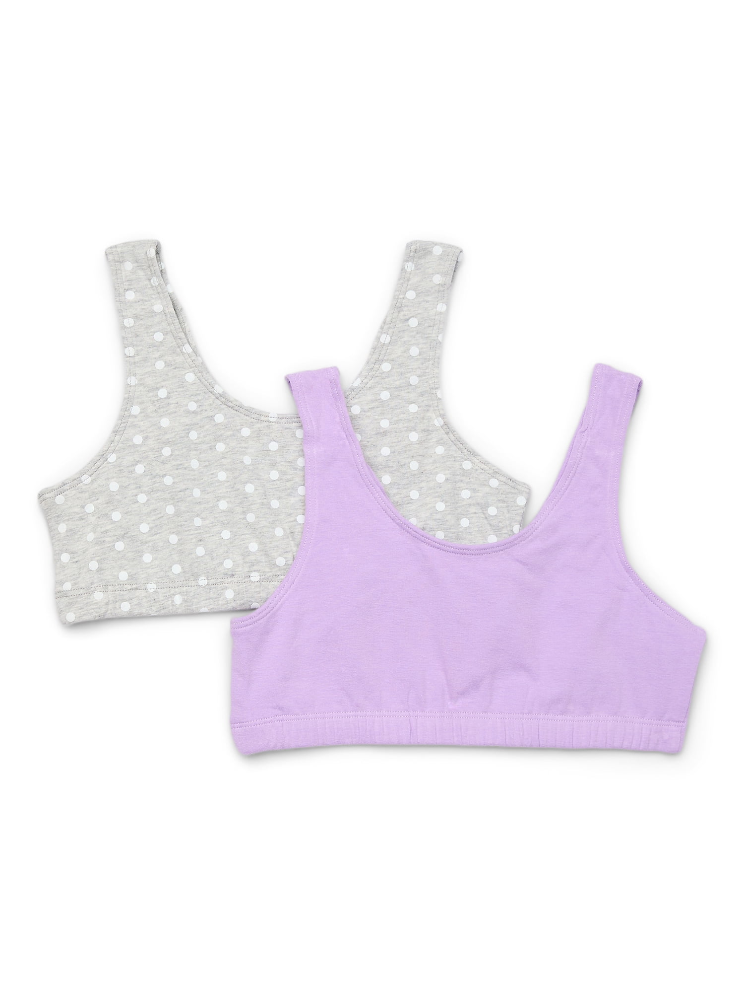 Wonder Nation Girls Scoop Bralette Bra, 6-Pack, Sizes XS-XXL