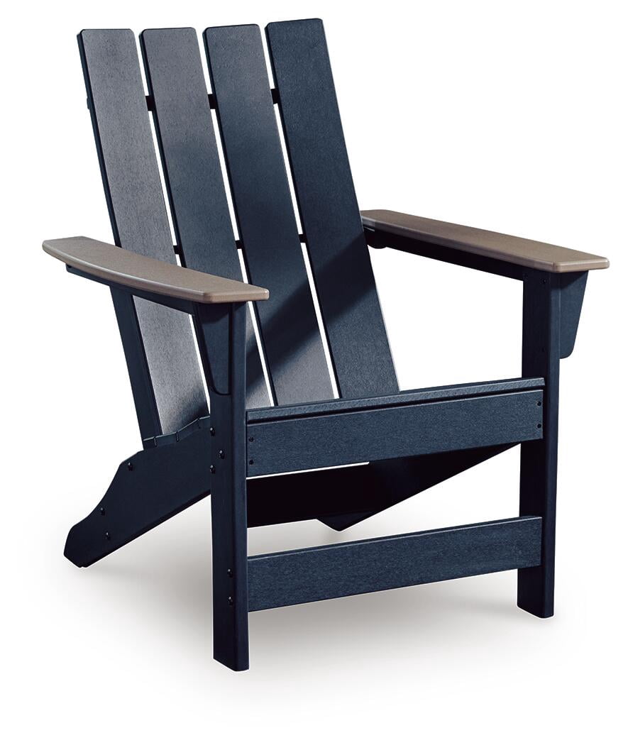 Signature Design by Ashley Mabry Shores Adirondack Chair, Outdoor Patio Chair, Navy Blue MEGA-TUFF™ HDPE