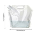 thumbnail image 1 of kurtrusly 5/10/15L Folding Water Bag Storage Jug Good Sealing Waters Bottle with Inlaid Handle Collapsible Water Container Large Capacity 5L, 1 of 8