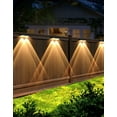 thumbnail image 5 of Solar Fence Lights, 2Pack Outdoor Warm White/Daylight White/Cold White 3 Mode Deck Lights for Outside, Fences, Stair Railings, Pools and Walls, 5 of 13