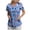 Blue, variant on GEWSEY Women's Scrubs Printed Scrub Tops Plus Size Stretch Nursing Scrubs Fall Medical Workwear with Pockets (Red, S)