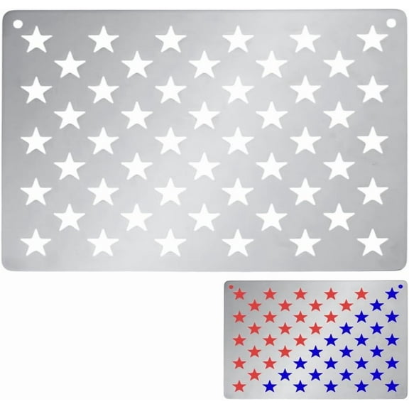 50 Star Stencil Template American Flag Stainless Steel Stencil