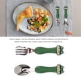 thumbnail image 4 of Fork Spoon Kit, Fork Cute Cartoon Cartoon Fork Spoon Cartoon  Tableware Shaped Spoon PP Handle Stainless Steel Tableware for  Feeding Training, 4 of 8