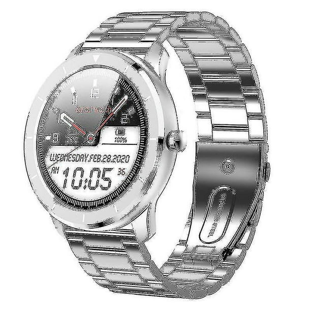 Watch Sport Fitness Tracker T6 Pantalla táctil Reloj de pulsera Blet Rate Presión Detectar (plata)