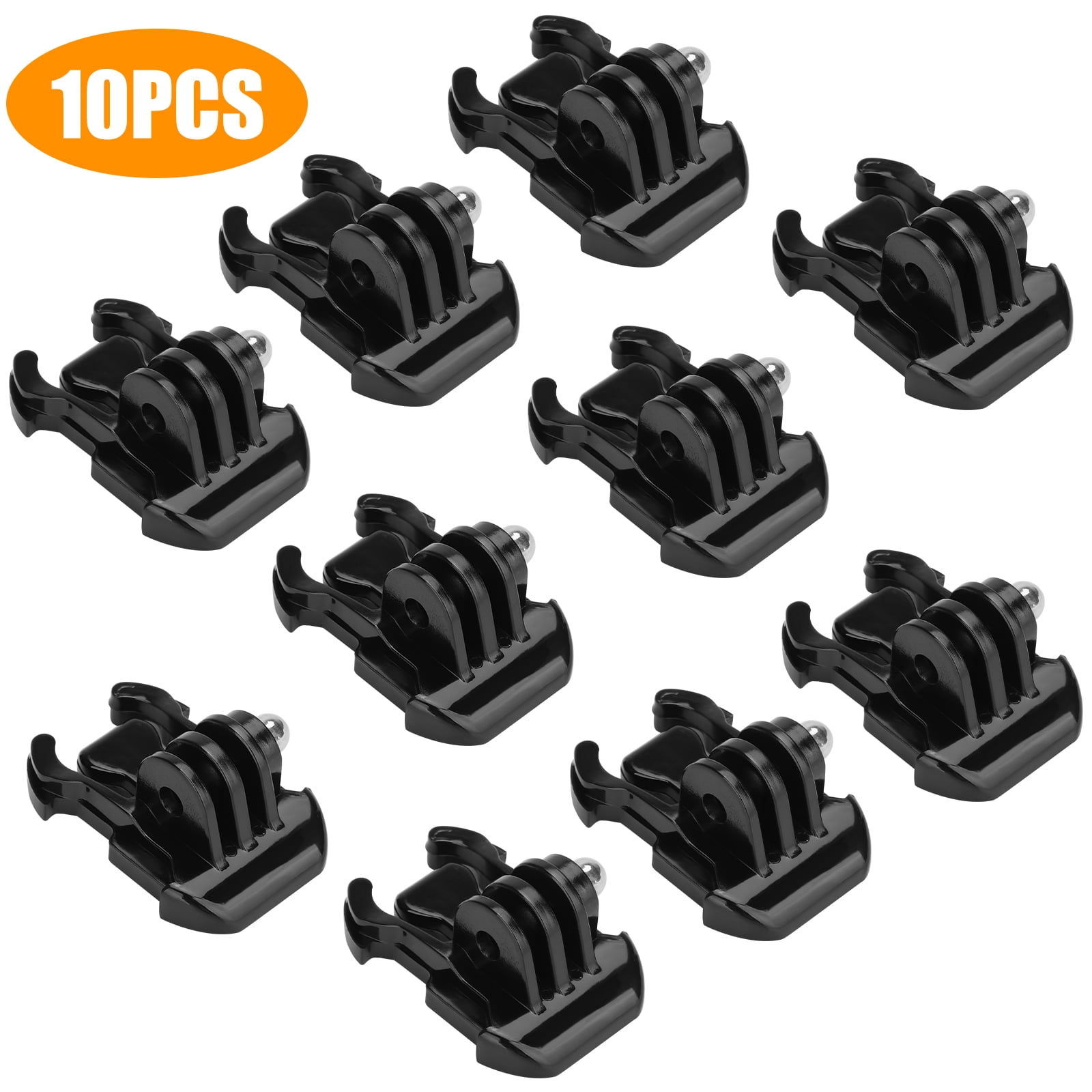 Grab Fit for GoPro, TSV 10pcs Quick Release Buckle Clip Basic Base Mount Adapter Fit for GoPro Hero 10 9 8 7 6 5 4 Session 3 2 1 Max, Fusion, DJI Osmo Action, AKASO, SJCAM, Xiaomi Yi Cameras