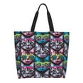 thumbnail image 1 of Fotbe Happy Kitten Faces Bolsa Tote Estética de Lona con Estampado para Mujer - Bolsa Reutilizable de Hombro Casual para Vacaciones, Compras, Trabajo y Gimnasio, 1 of 8