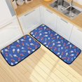 thumbnail image 7 of 2-Piece Kitchen Mat Set Non Slip Washable Floor Mats Decorative Rugs for Kitchen Sink Laundry Ice Cream Cones and Shooting Stars, 7 of 7
